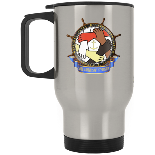 50th Silver Stainless Travel Mug